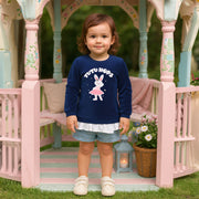 Blue Baby Girls Round Neck Full Sleeve Sweat Shirt