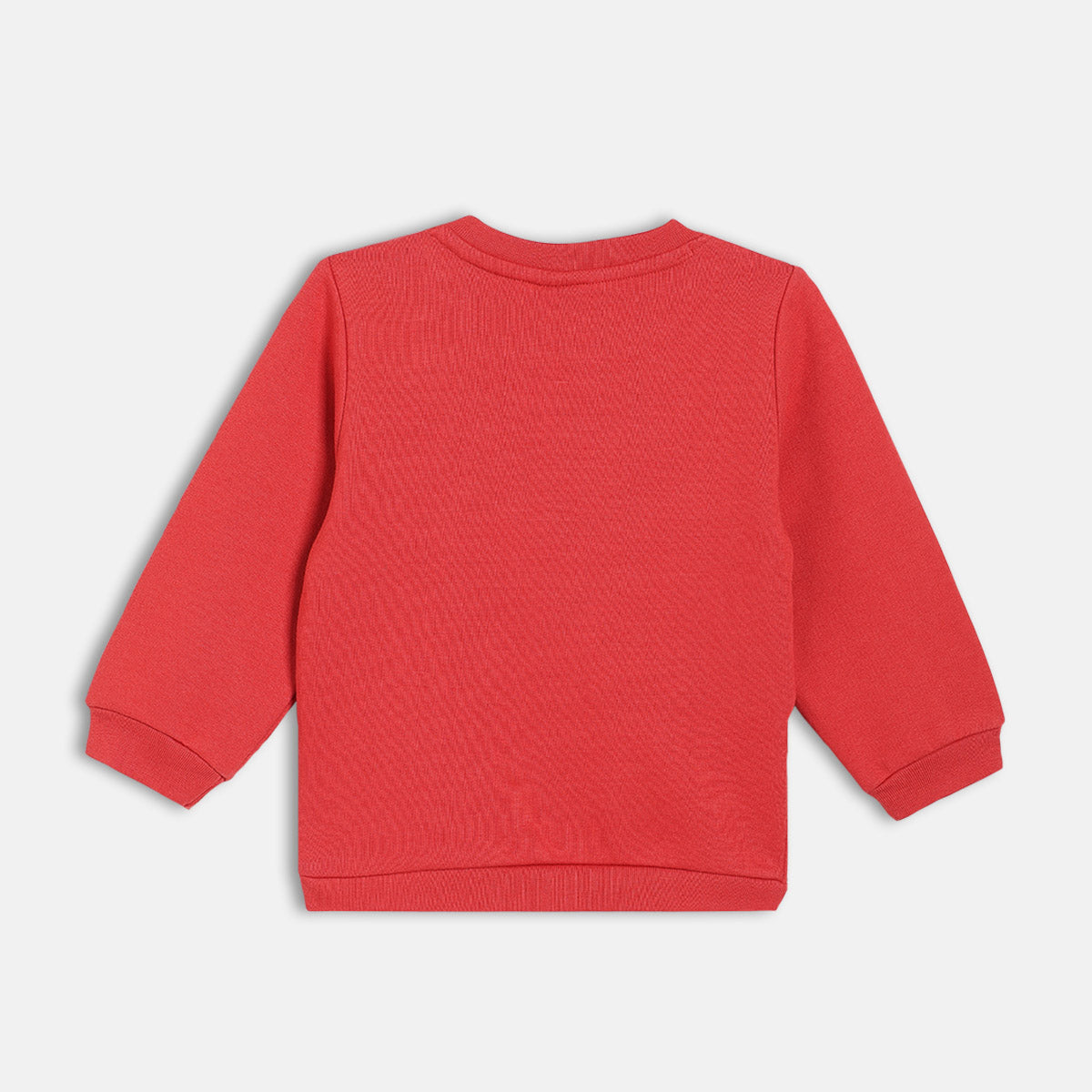 Girls Red Solid Sweat Shirt