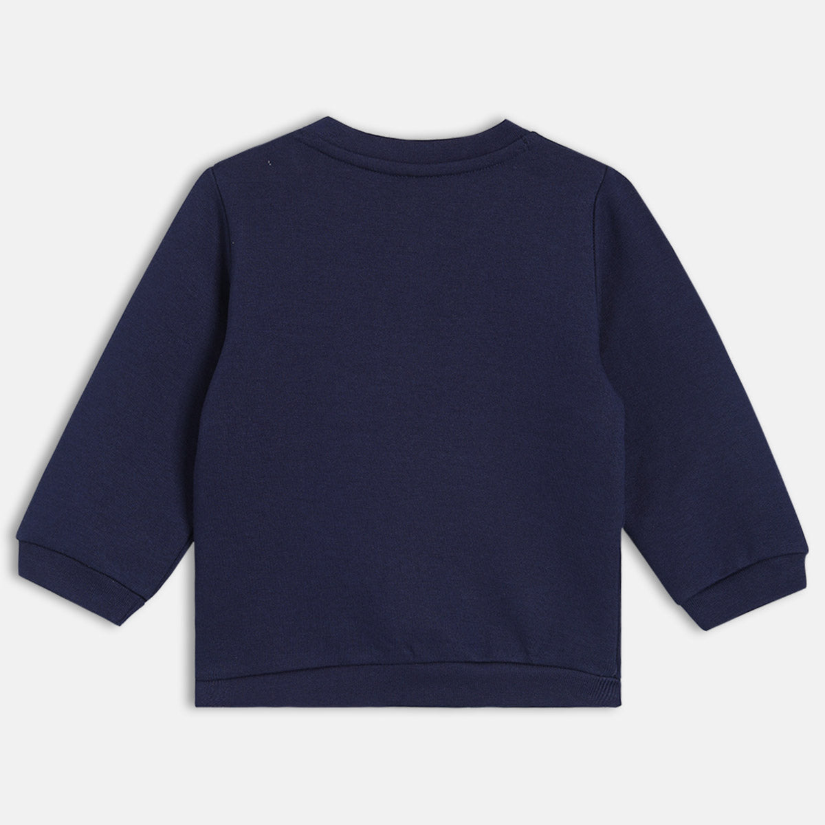 Girls Navy Round Neck Full Sleeve Sweat Shirt