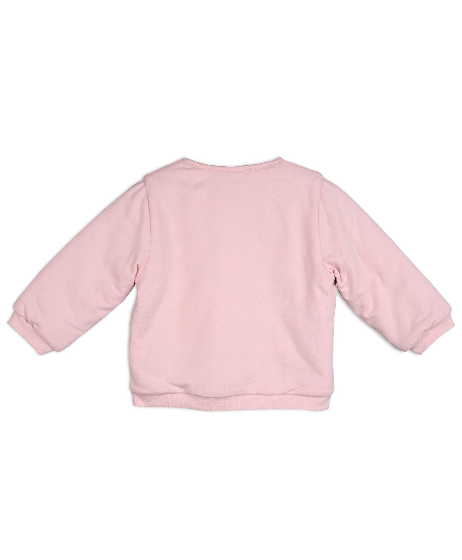 Pink Baby Girls Round Neck Full Sleeve Sweat Shirt