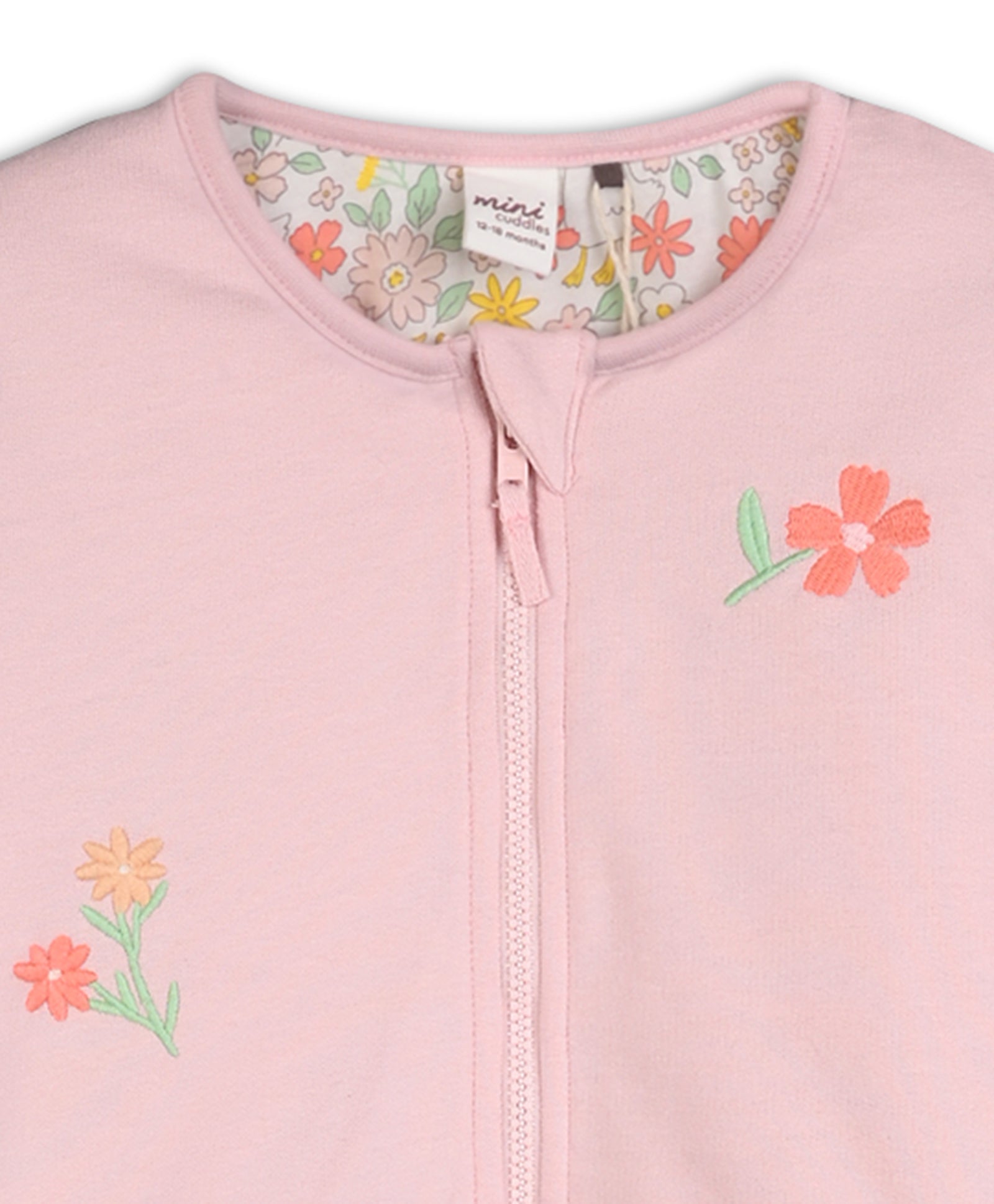 Pink Baby Girls Round Neck Full Sleeve Sweat Shirt