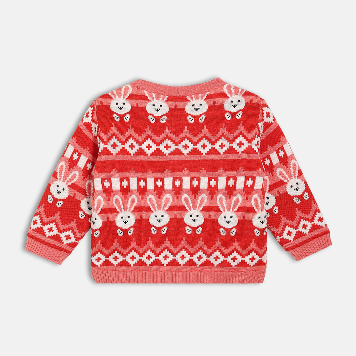 Girls Red High Neck Sweater