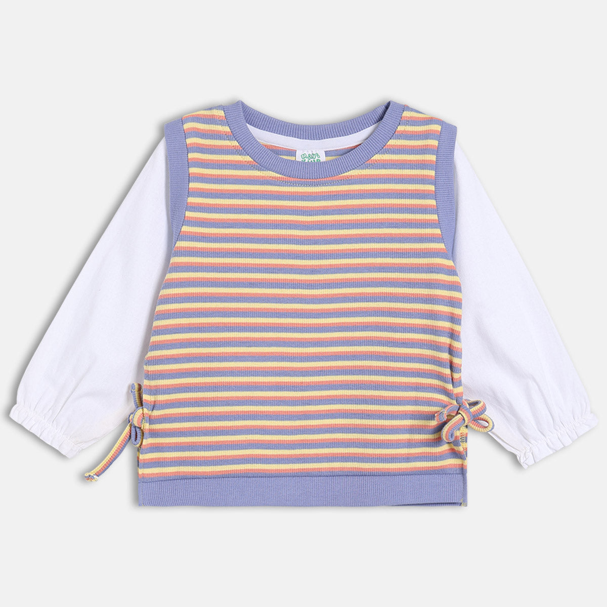Girls Multi Round Neck Full Length Top And Bottom