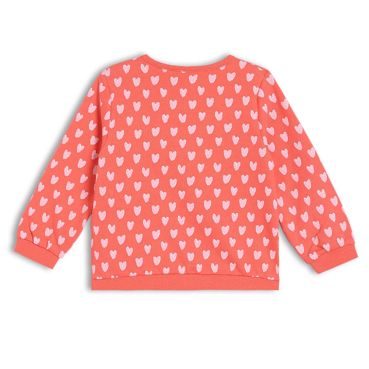 Girls Red Round Neck Full Sleeve Top And Bottom
