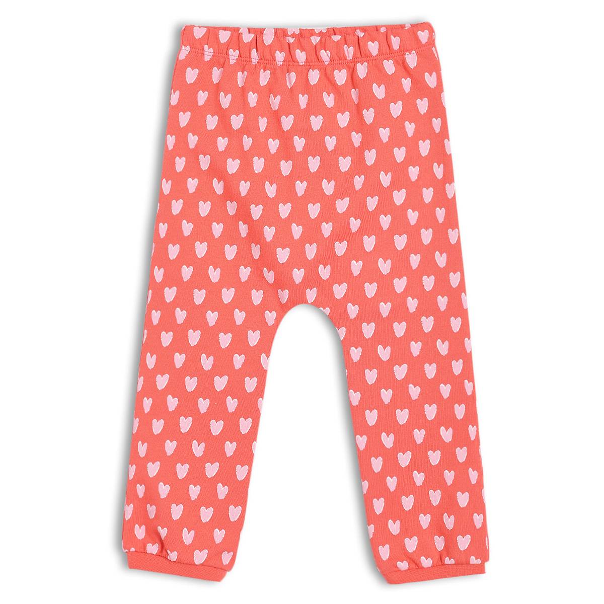 Girls Red Round Neck Full Sleeve Top And Bottom