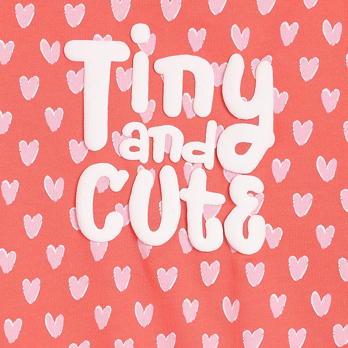 Girls Red Round Neck Full Sleeve Top And Bottom