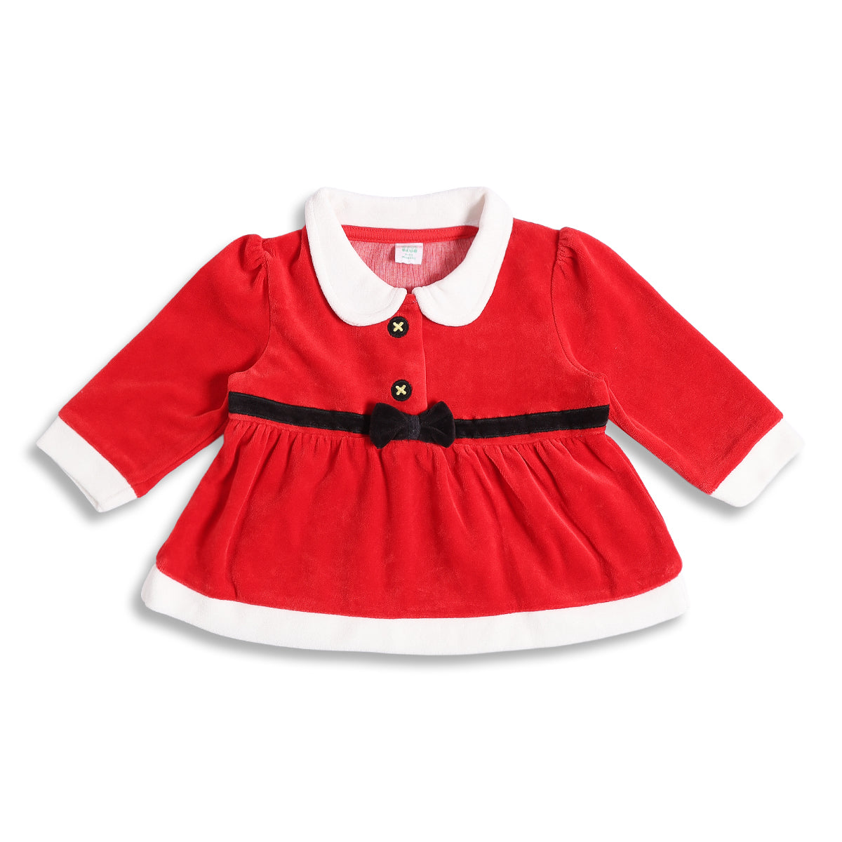 Baby Girls Red Velvet Christmas Clothing Set with Cap 3 Piece Regular Fit Winter Wear Set