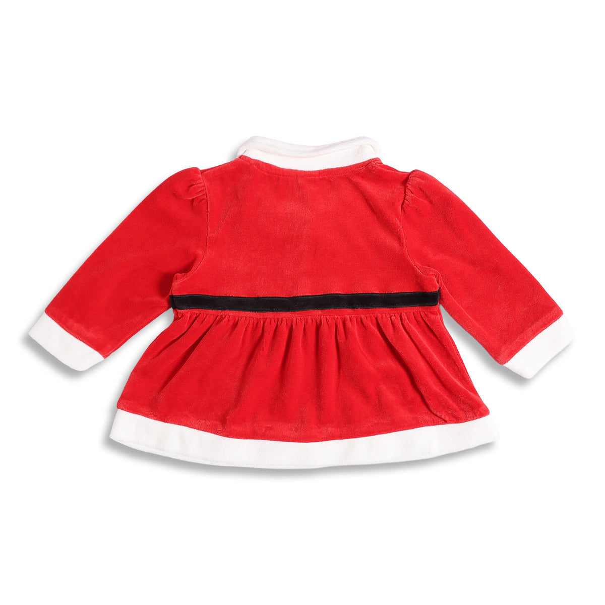 Baby Girls Red Velvet Christmas Clothing Set with Cap 3 Piece Regular Fit Winter Wear Set