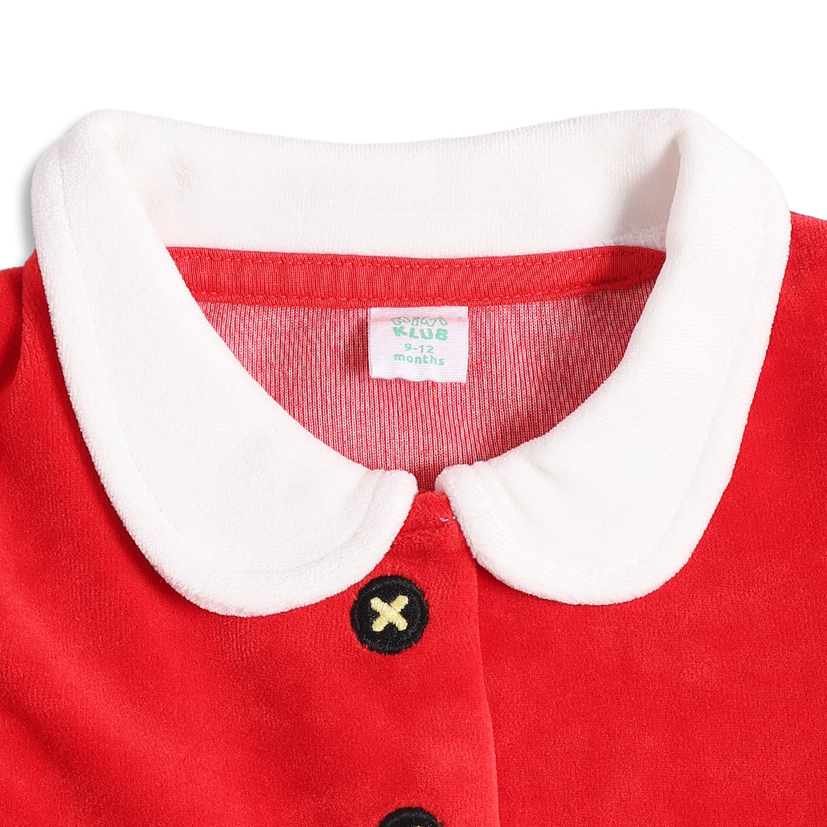 Baby Girls Red Velvet Christmas Clothing Set with Cap 3 Piece Regular Fit Winter Wear Set