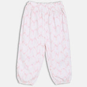 Girls Pink Floral Printed Woven Pant
