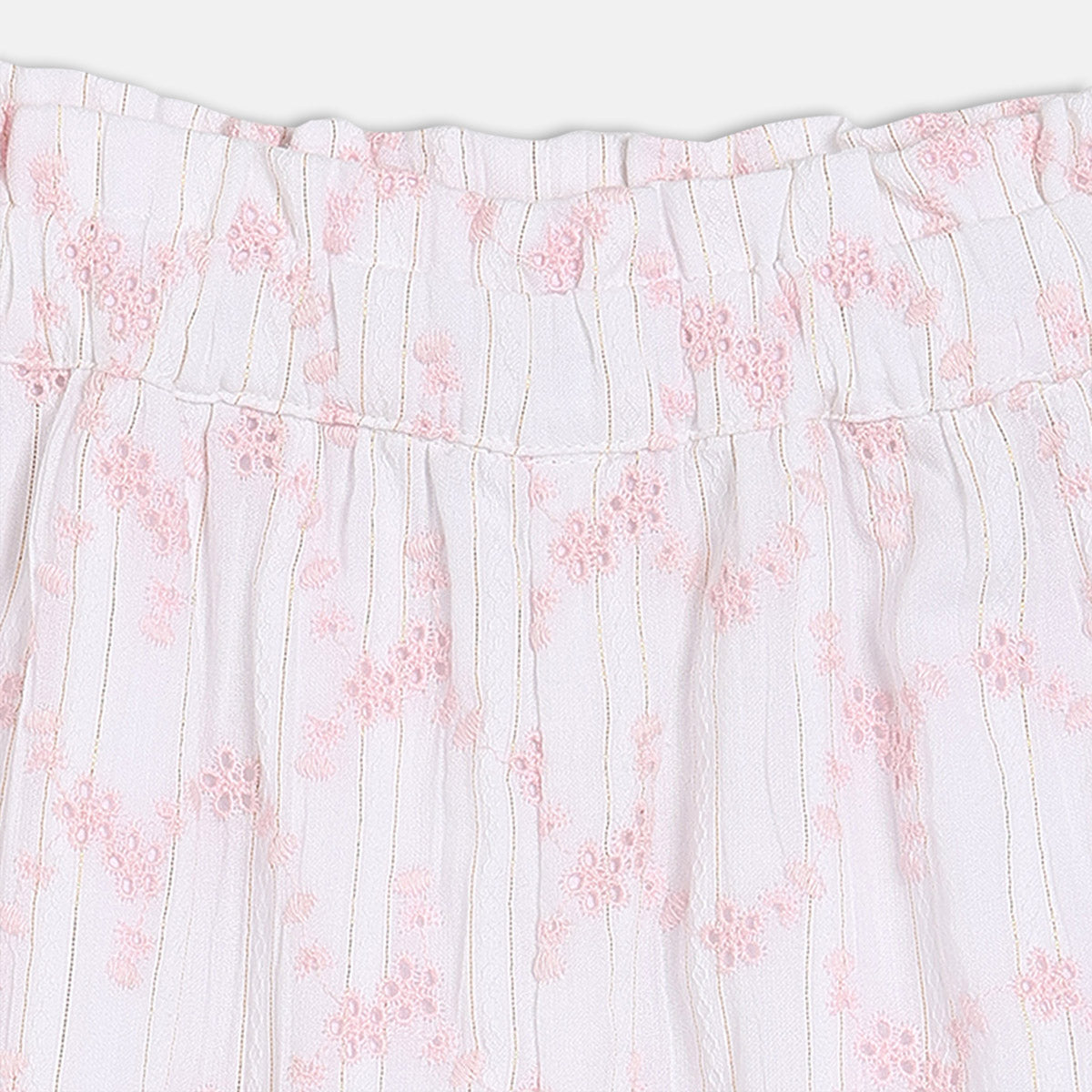 Girls Pink Floral Printed Woven Pant