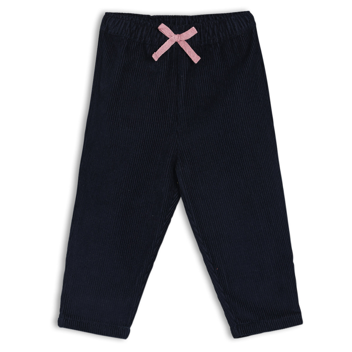 Girls Navy Blue Elasticated Full Length Woven Pant