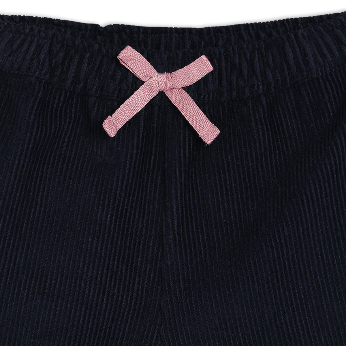 Girls Navy Blue Elasticated Full Length Woven Pant