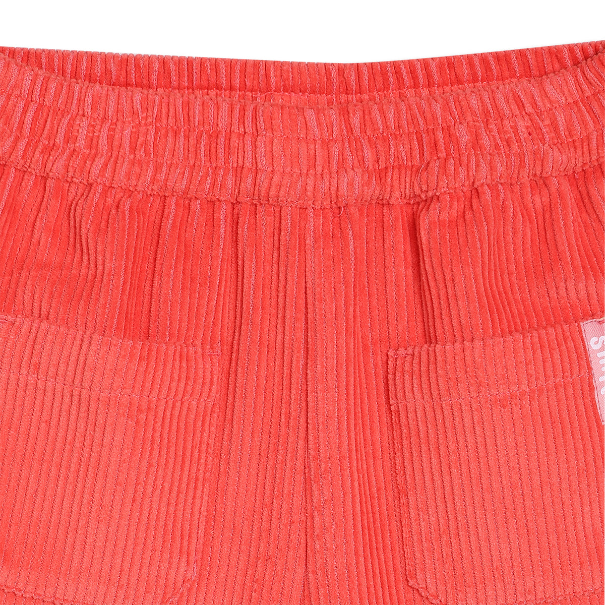 Girls Red Elasticated Full Length Woven Pant