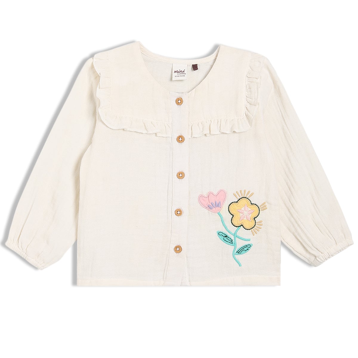 Baby Girls Cardigan, Top & Floral Pant Everyday Outfit Bundle - Mustard, Cream & Pink
