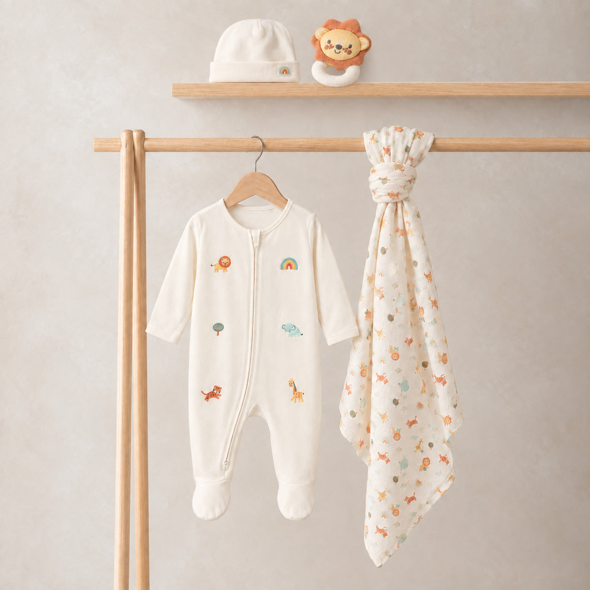 Baby Unisex 4 piece Luxury Gift Set, Multicolour