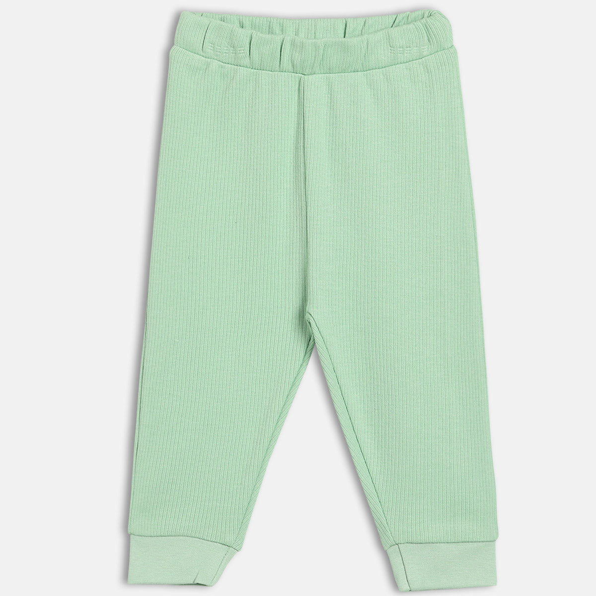 Unisex Cotton Pack Of 2 Solid Knit Bottoms - Mint Green & Grey