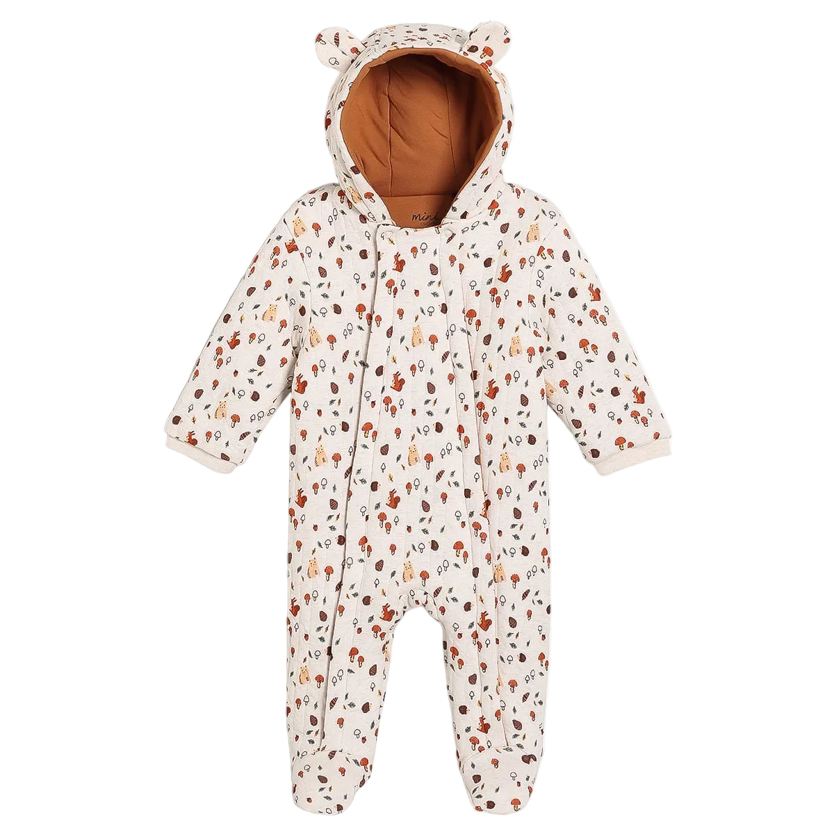 Baby Boys Hooded Sleepsuit, Romper & Co-ord Set Outfit Bundle - Cream, Brown & Sage Green