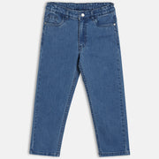 Boys Blue Adjustable Elastic Full Length Denim Pant