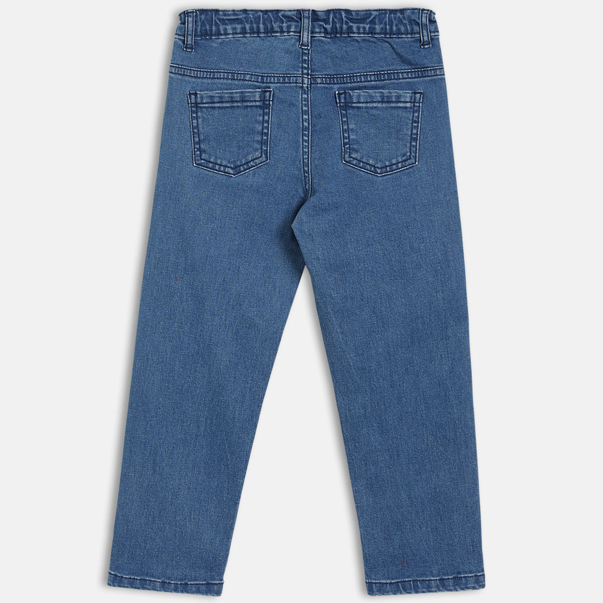 Boys Blue Adjustable Elastic Full Length Denim Pant