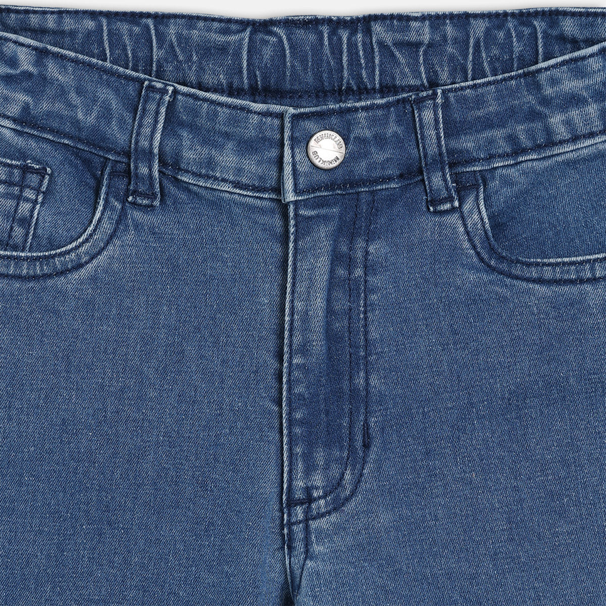 Boys Blue Adjustable Elastic Full Length Denim Pant