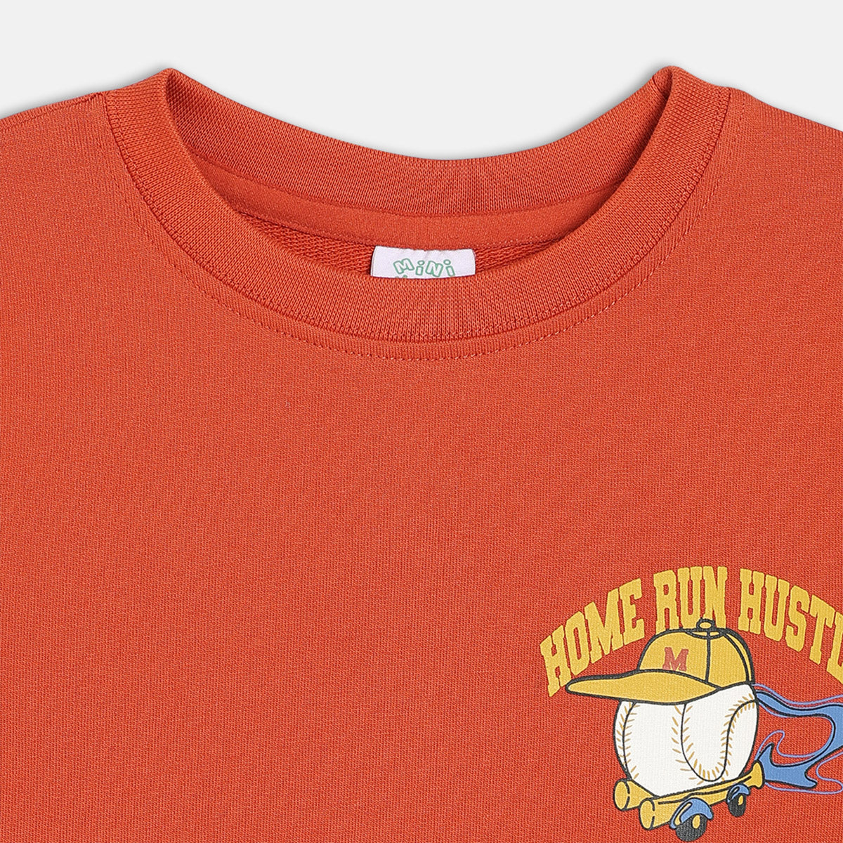 Boys Rust Solid Sweat Shirt