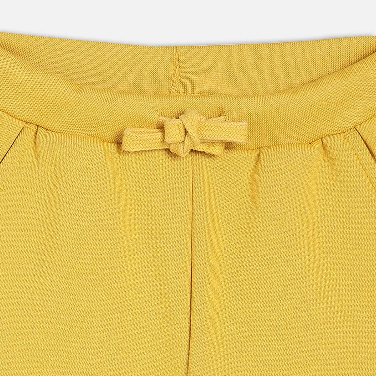 Girls Mustard Solid Jogger