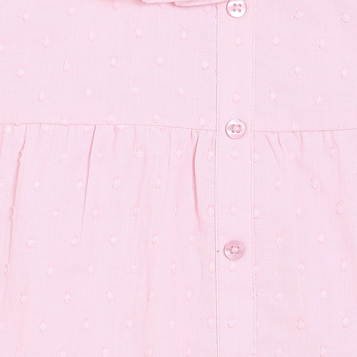 Girls Cotton Full Sleeves Solid Top - Pink