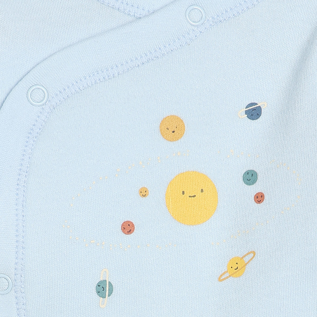 Boys Blue/Yellow Front Open Full Sleeve Body Suit