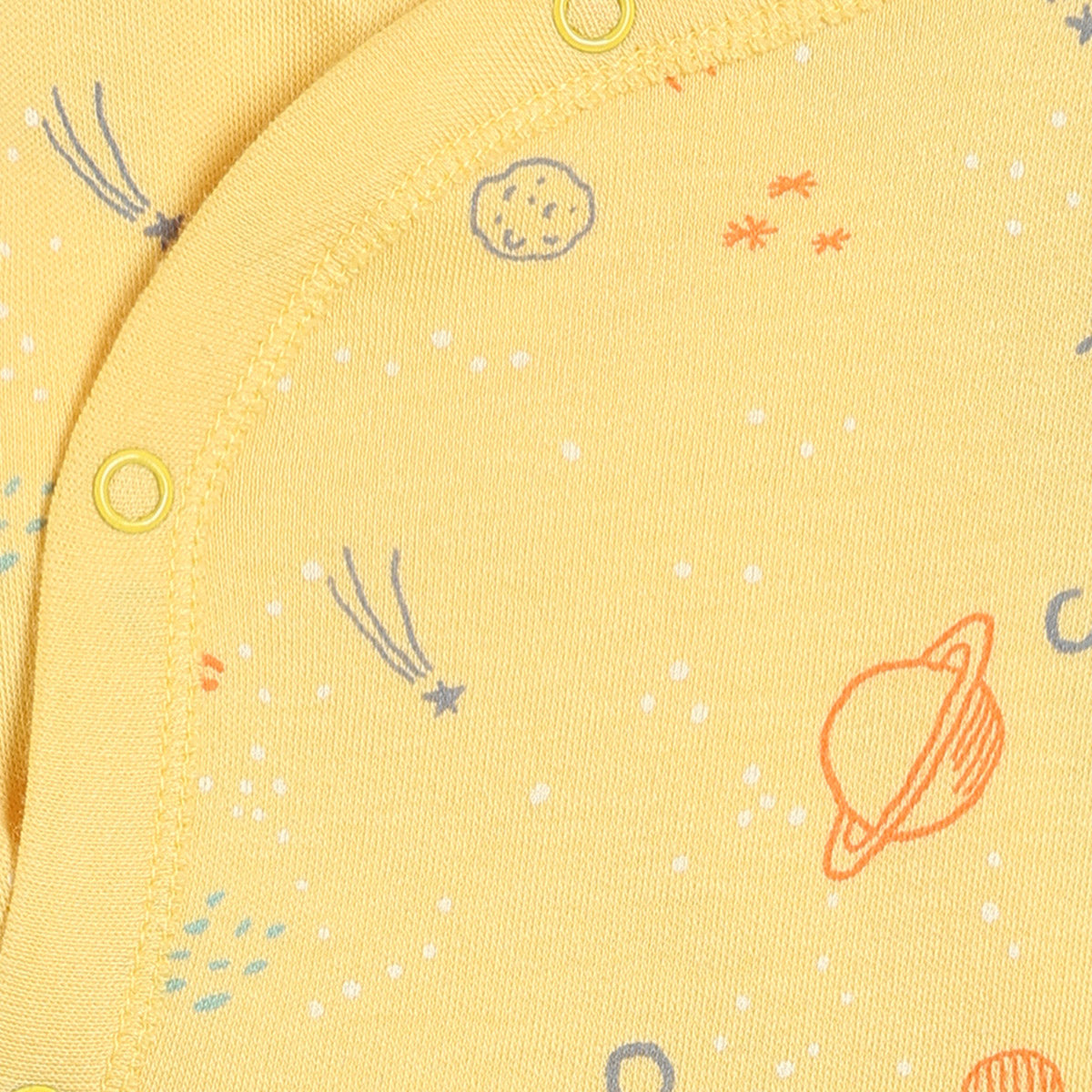 Boys Blue/Yellow Front Open Full Sleeve Body Suit