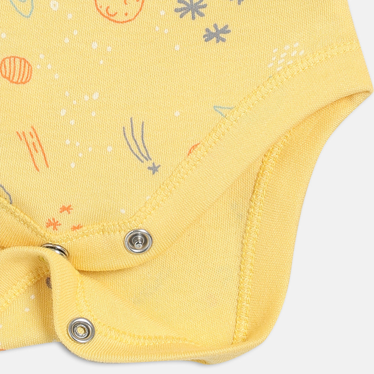 Boys Blue/Yellow Front Open Full Sleeve Body Suit