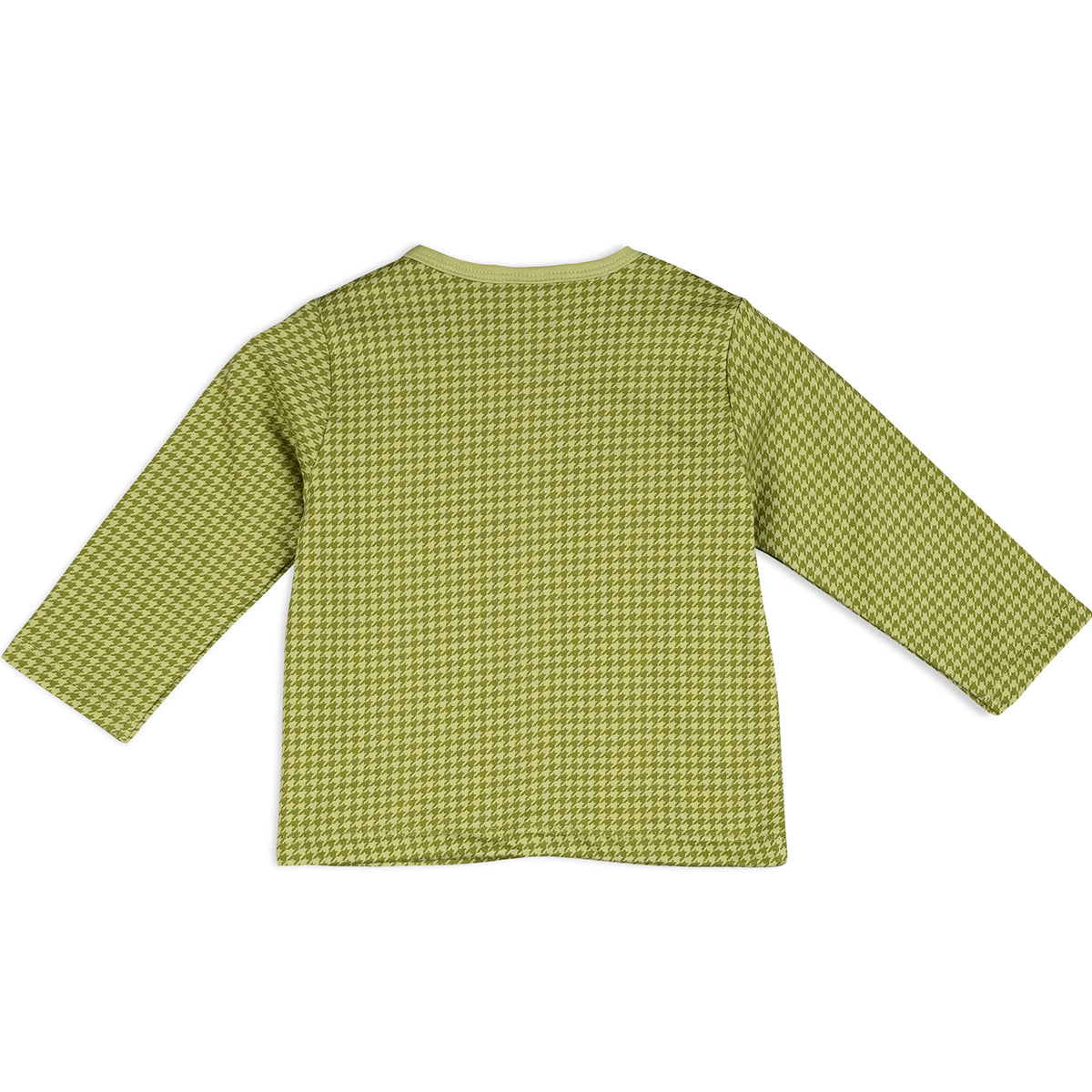 Boys Cotton Pack Of 2 Full Sleeves Animal & Geometric Printed Front Open Vests - Mustard & Olive