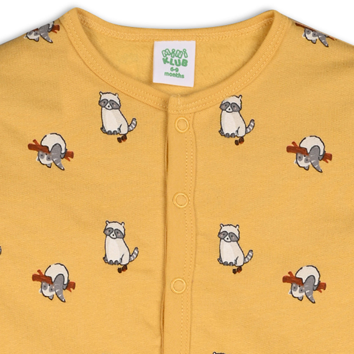 Boys Cotton Pack Of 2 Full Sleeves Animal & Geometric Printed Front Open Vests - Mustard & Olive