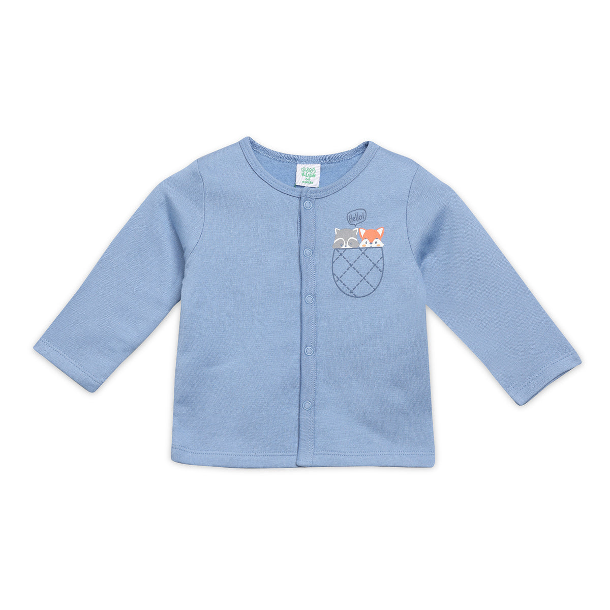 Blue/Green Newborn Boys Front Open Vest