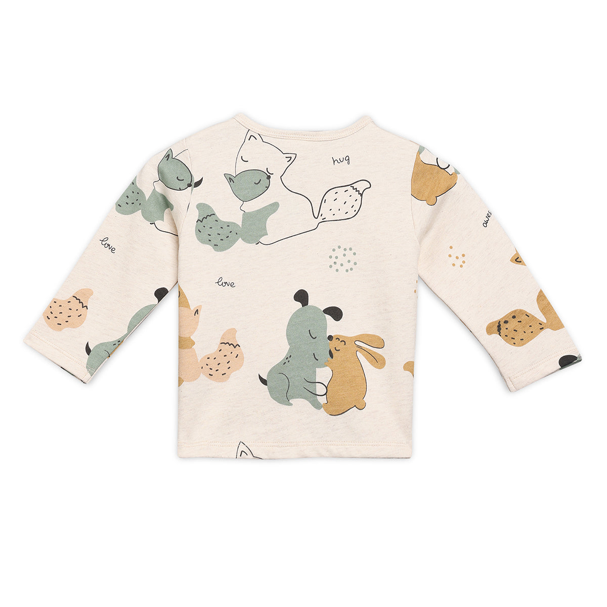 Boys Cotton Pack Of 2 Full Sleeves Animal Printed & Striped Front Open Vests - Navy Blue & Mauve