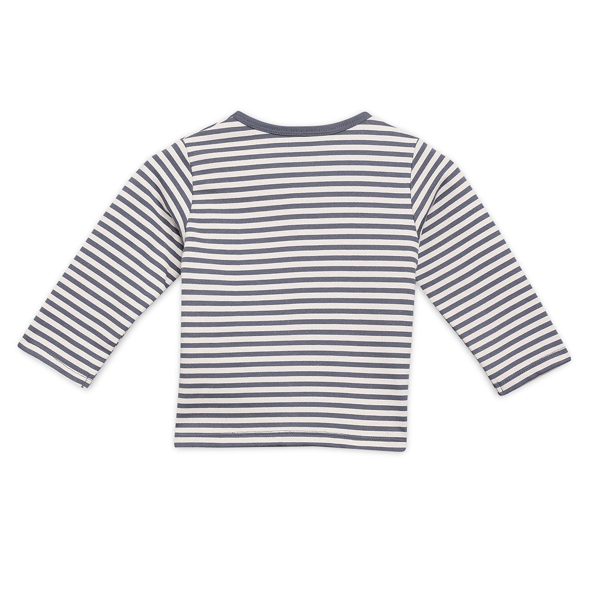 Boys Cotton Pack Of 2 Full Sleeves Animal Printed & Striped Front Open Vests - Navy Blue & Mauve