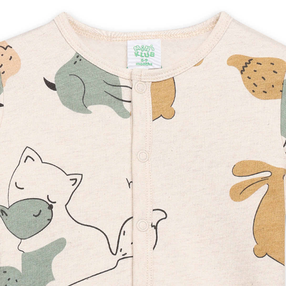 Oatmeal/Navy Newborn Boys Front Open Vest