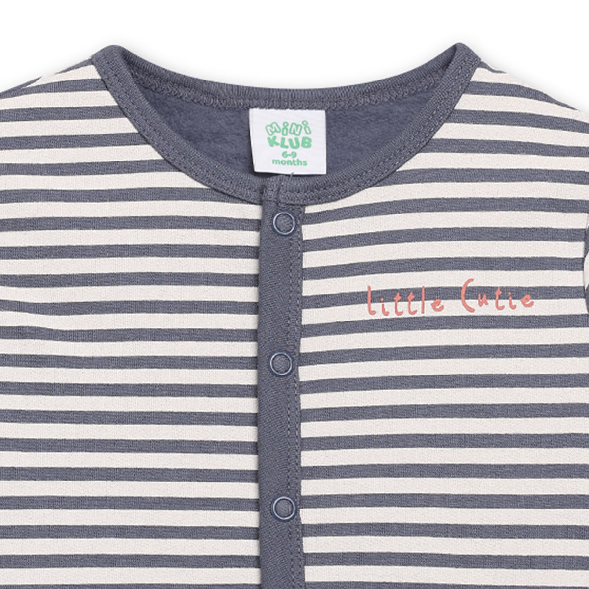 Oatmeal/Navy Newborn Boys Front Open Vest