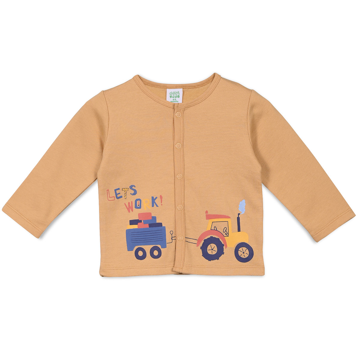 Boys Cotton Pack Of 2 Full Sleeves Cars Printed Front Open Vests - Brown & White