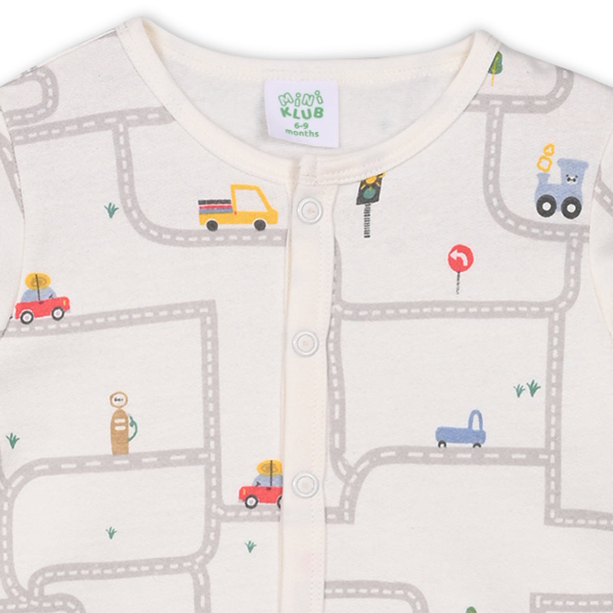 Boys Cotton Pack Of 2 Full Sleeves Cars Printed Front Open Vests - Brown & White