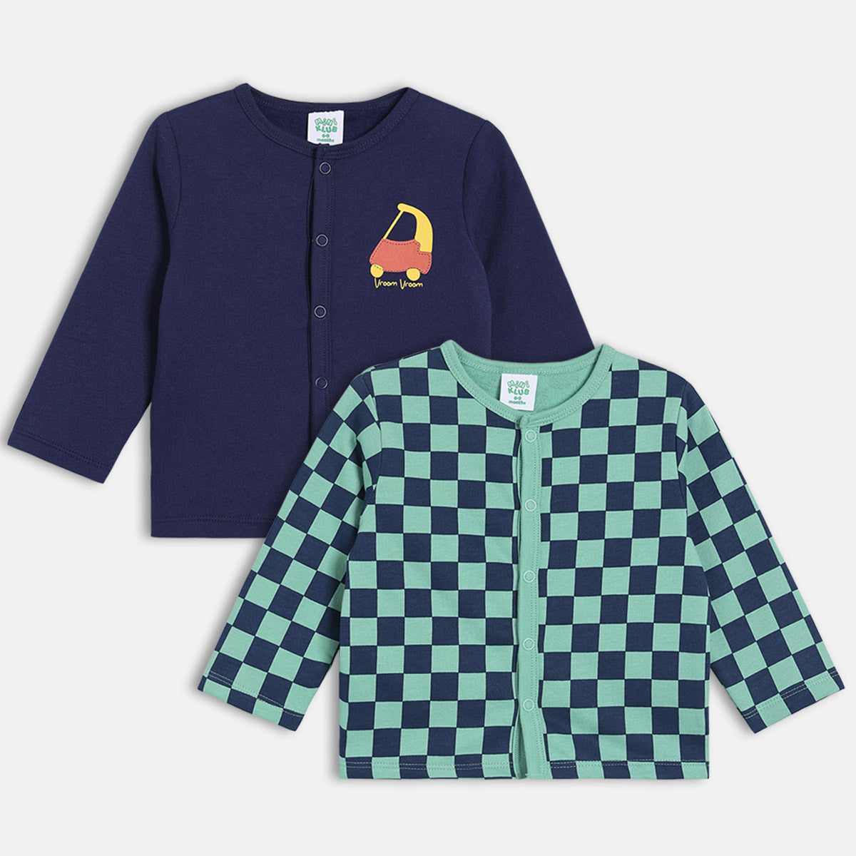 Boys Green/Blue   Front Open Vest