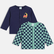 Boys Green/Blue   Front Open Vest