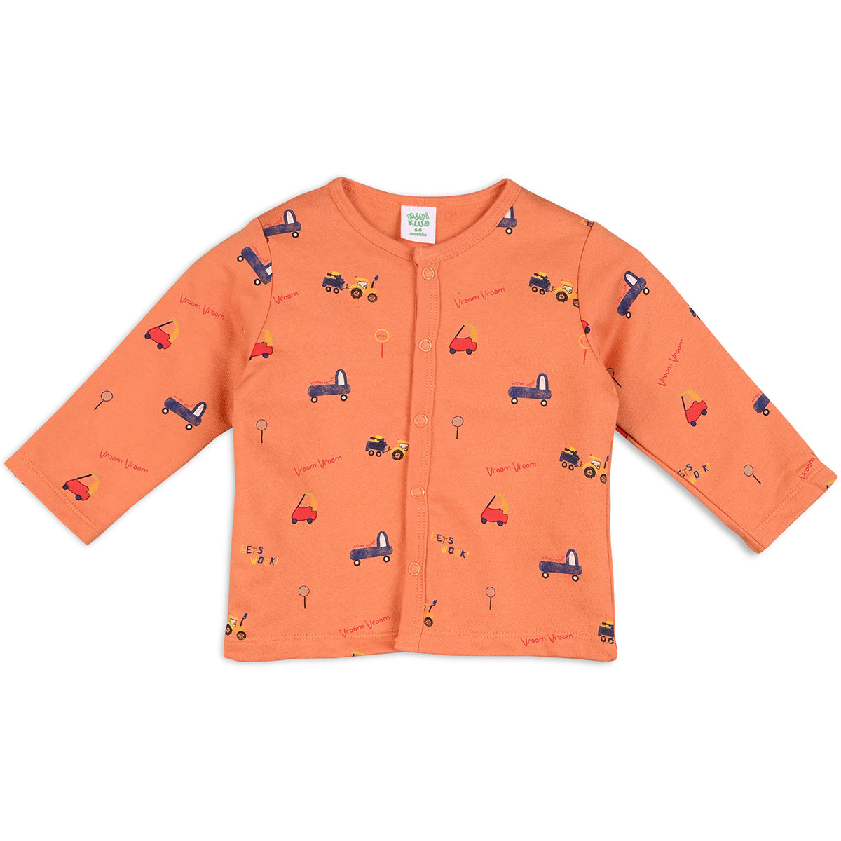 Orange/Red Newborn Boys Front Open Vest