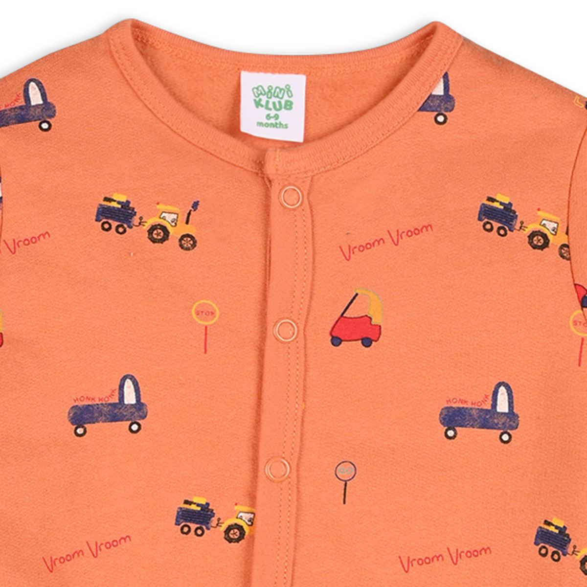 Orange/Red Newborn Boys Front Open Vest