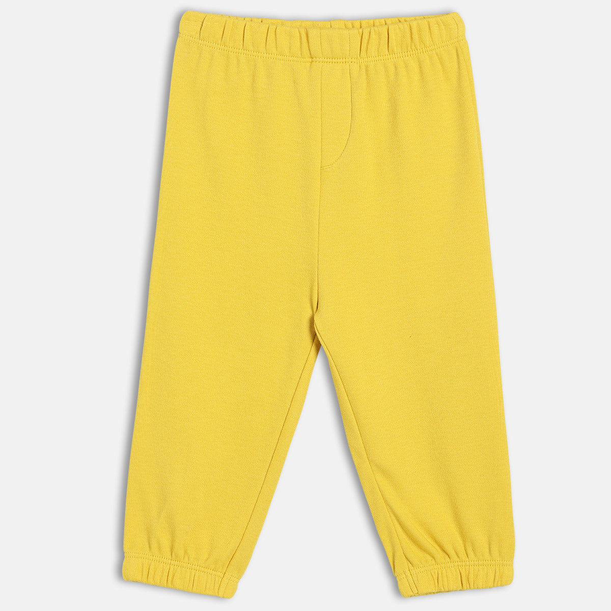 Boys Cotton Pack Of 2 Solid & Animal Printed Knit Bottoms - Rust Orange & Yellow