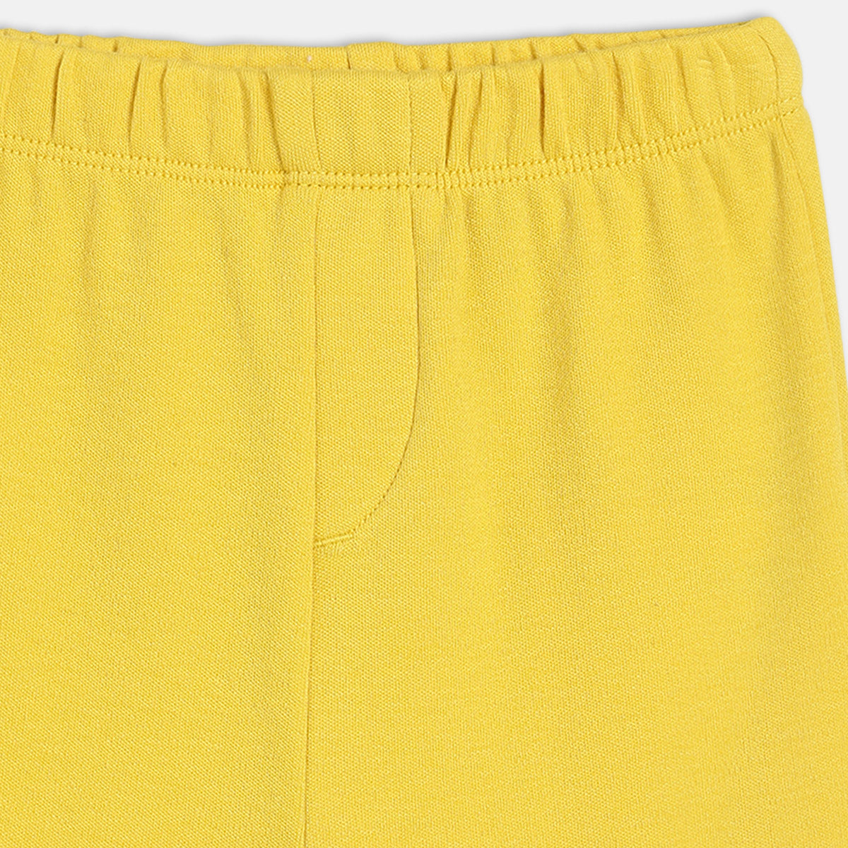 Boys Cotton Pack Of 2 Solid & Animal Printed Knit Bottoms - Rust Orange & Yellow