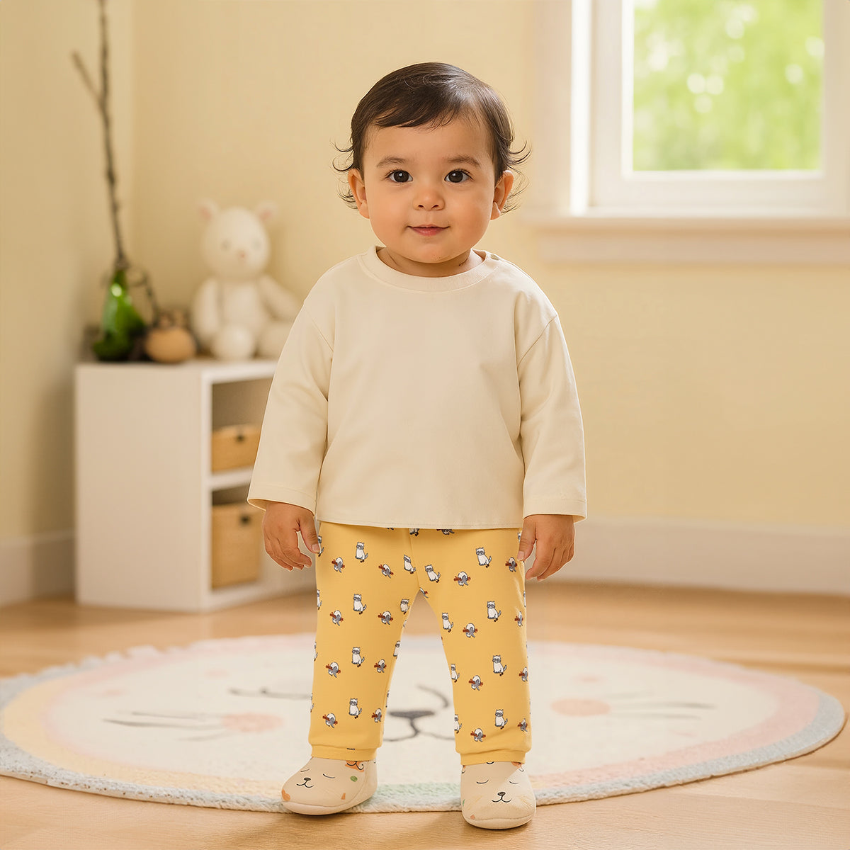 Mustard/Olive Newborn Boys Knit Bottom