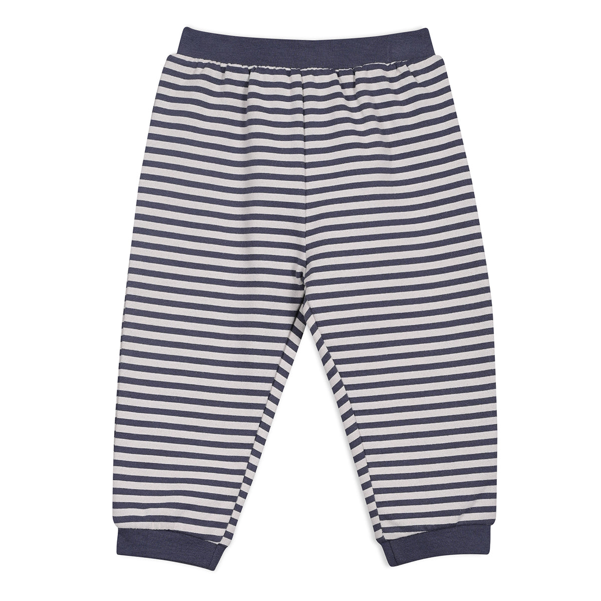 Oatmeal/Navy Newborn Boys Knit Bottom