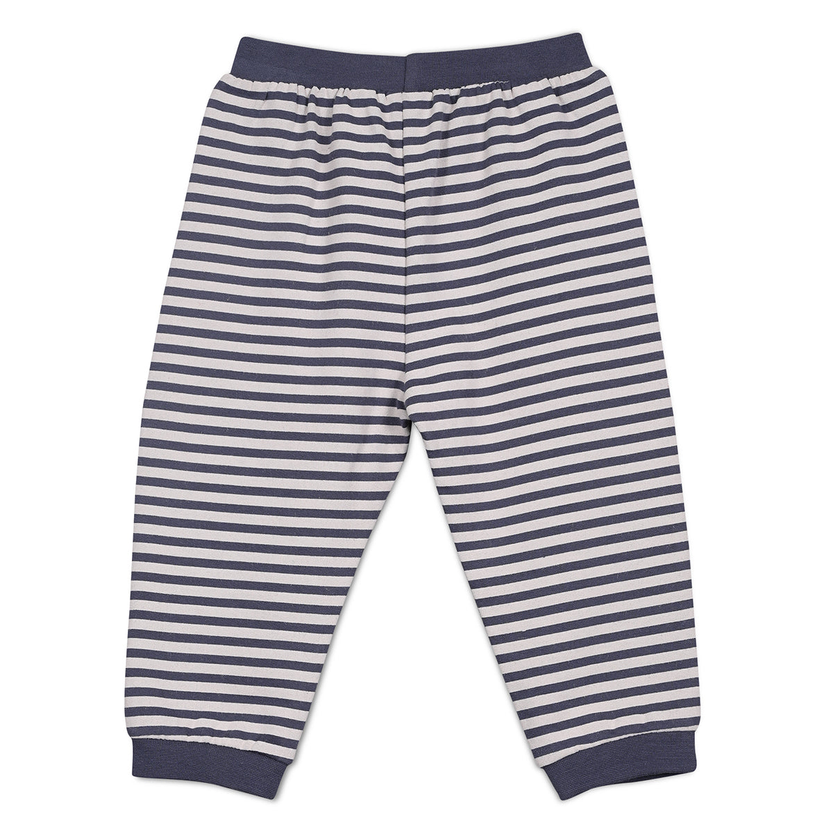Oatmeal/Navy Newborn Boys Knit Bottom