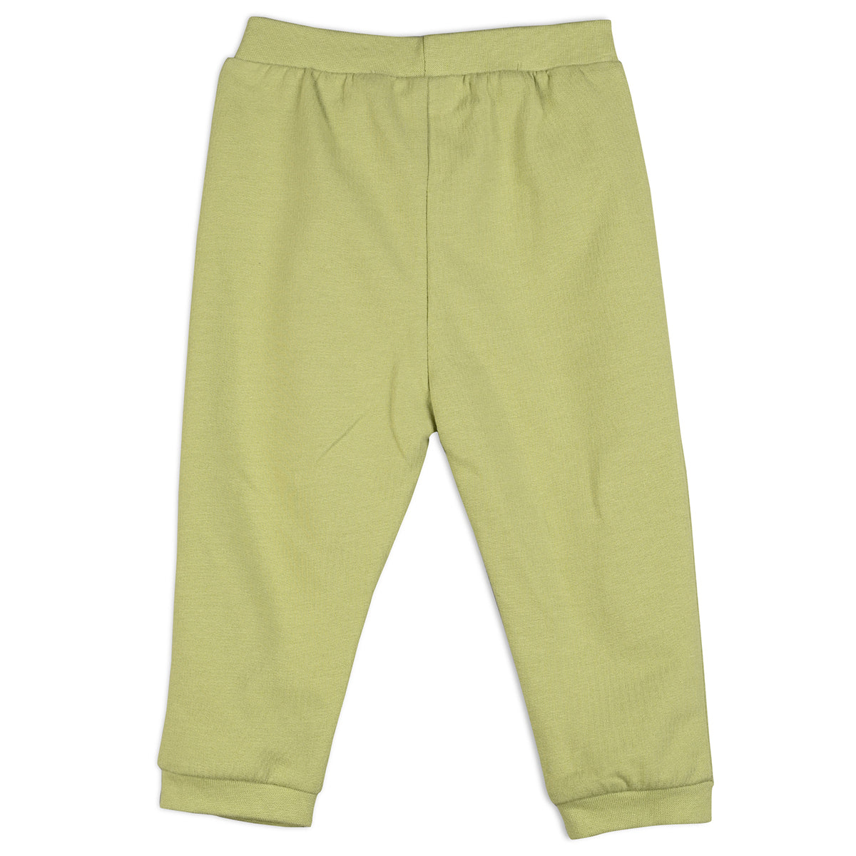 Boys Cotton Pack Of 2 Animal Printed & Solid Knit Bottoms - Olive & Rust